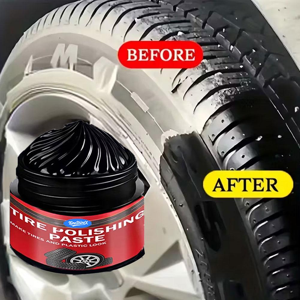 Premium Tire Wax Gloss Enhancer Anti-Aging Long-Lasting Shine Crack Resistant Hydrophobic Car Tyre Polishing Coating 30G