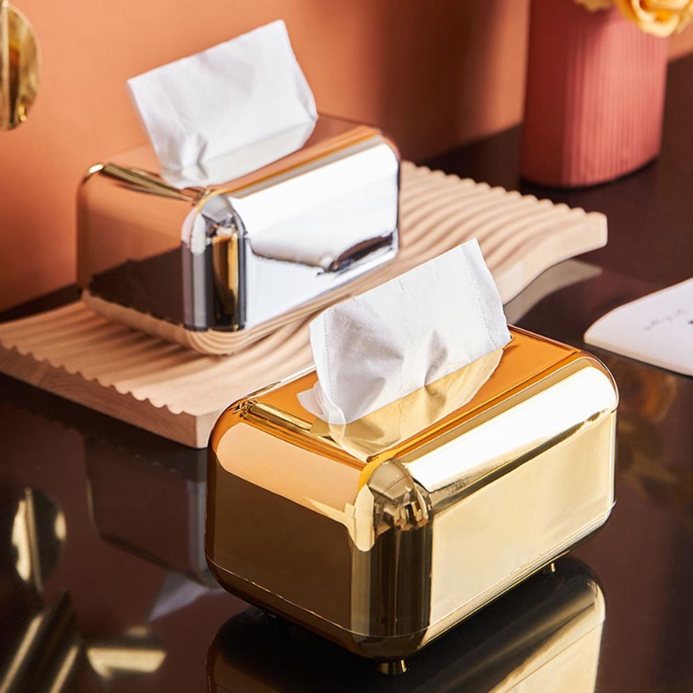 Office Modern Bathroom Luxury Tissue Holder Wipes Storage Case Napkin Box Paper Towel Dispenser