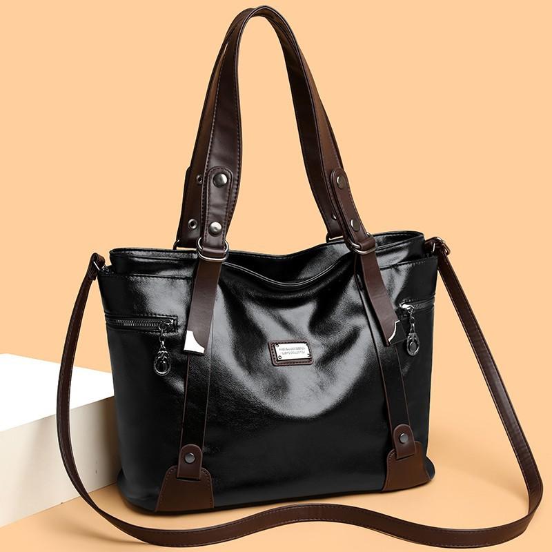 Elegante PU-Leder-Tragetasche für Damen – Schultertasche mit großem Fassungsvermögen, verstellbarem Riemen und Vintage-Design, perfekt für den täglichen Gebrauch