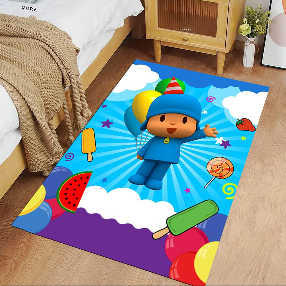 Pocoyo Carpet Suitable for Dormitory Living Rooms Game Room Hallway Anti-slip Rug Decorate Offices Perfect Gift for Friends & Family
