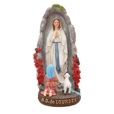 Our Lady of Lourdes Resin Statue Room Decoration Gift Catholic Crafts Family Decorations