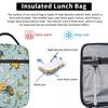 Cartoon Bee And Daisy In Blue Background Pattern Insulated Lunch Bag for Women Kids Leakproof Food Boxes Thermal Lunch Box Tote