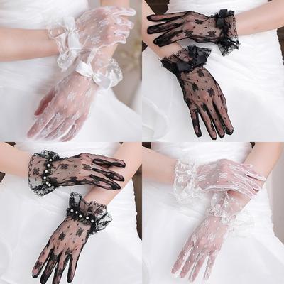 Lace Wedding Gloves Short Mesh Gloves New Short Gloves  Birthday