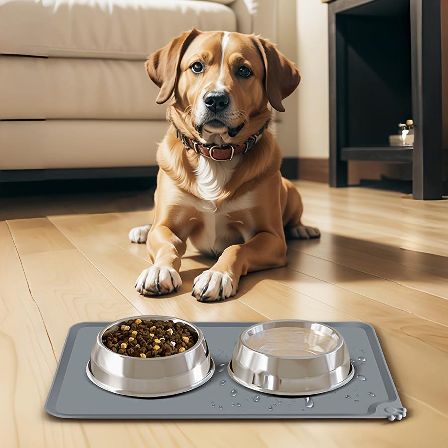 Silicone Pet Food Mat for Dogs and Cats, Non-Slip Waterproof Feeding Placemat, Easy To Clean, Durable Small Animal Bowl Mat
