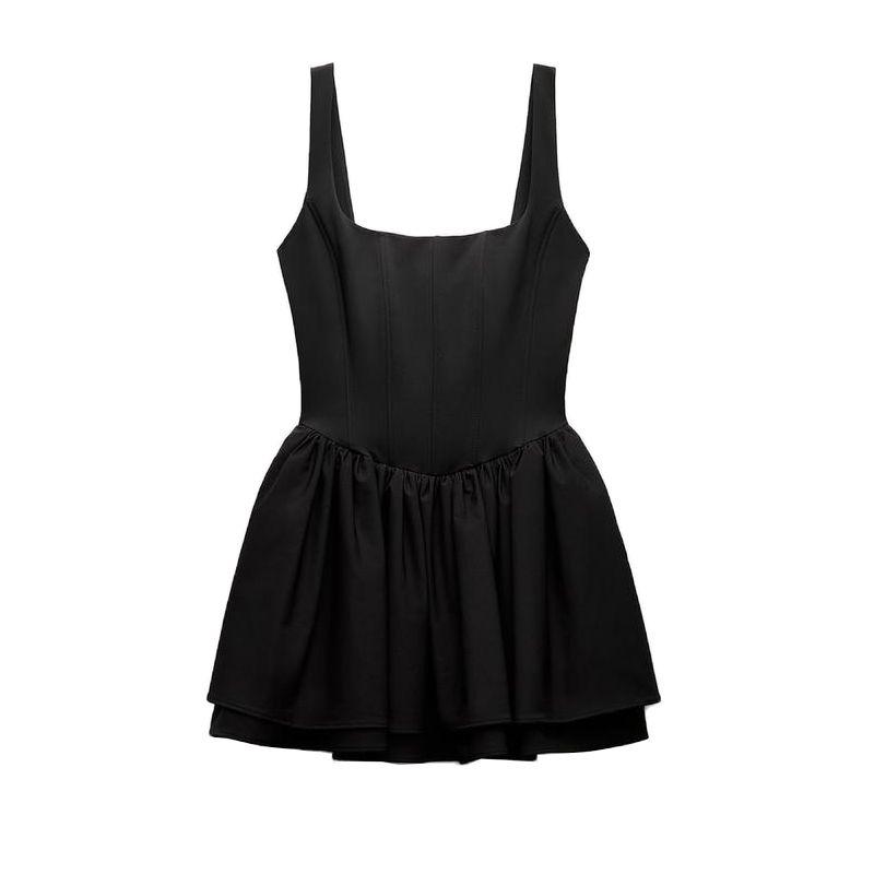 

Spring New Arrival Women s Sling Short Ruched Corset Dress 3067237 8541045 Black S
