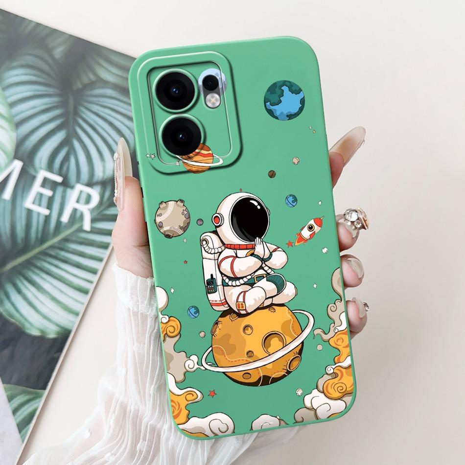 For OPPO Reno13 F 4G 5G Reno13 Pro Cute Cartoon Astronaut Cat Phone Case Reno 13F 13 13Pro Soft Silicone Shockproof Cases