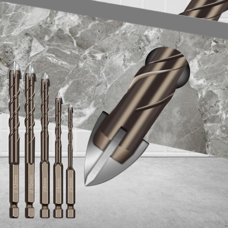 Multifunctional Alloy Drill Bit With Rust Resistant Surfaces Coating for Various Power Tool Home Repair Construction Use
