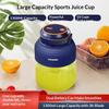 Aenaeder Portable Wireless Juicer Cup 1300Ml Large Capacity Sharp Blades Dual Lids For Outdoor Sports Camping Picnic