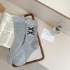 Female Autumn New Style Sweet Lace Edge Double Bow Boneless Tube Stack Socks