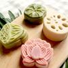 Top Quality 4Pcs DIY Lotus Fluffy Flower Lotus Root Silicone Mold Handmade Resin Lotus Silicone Mold for Pastry Fondant Cookie