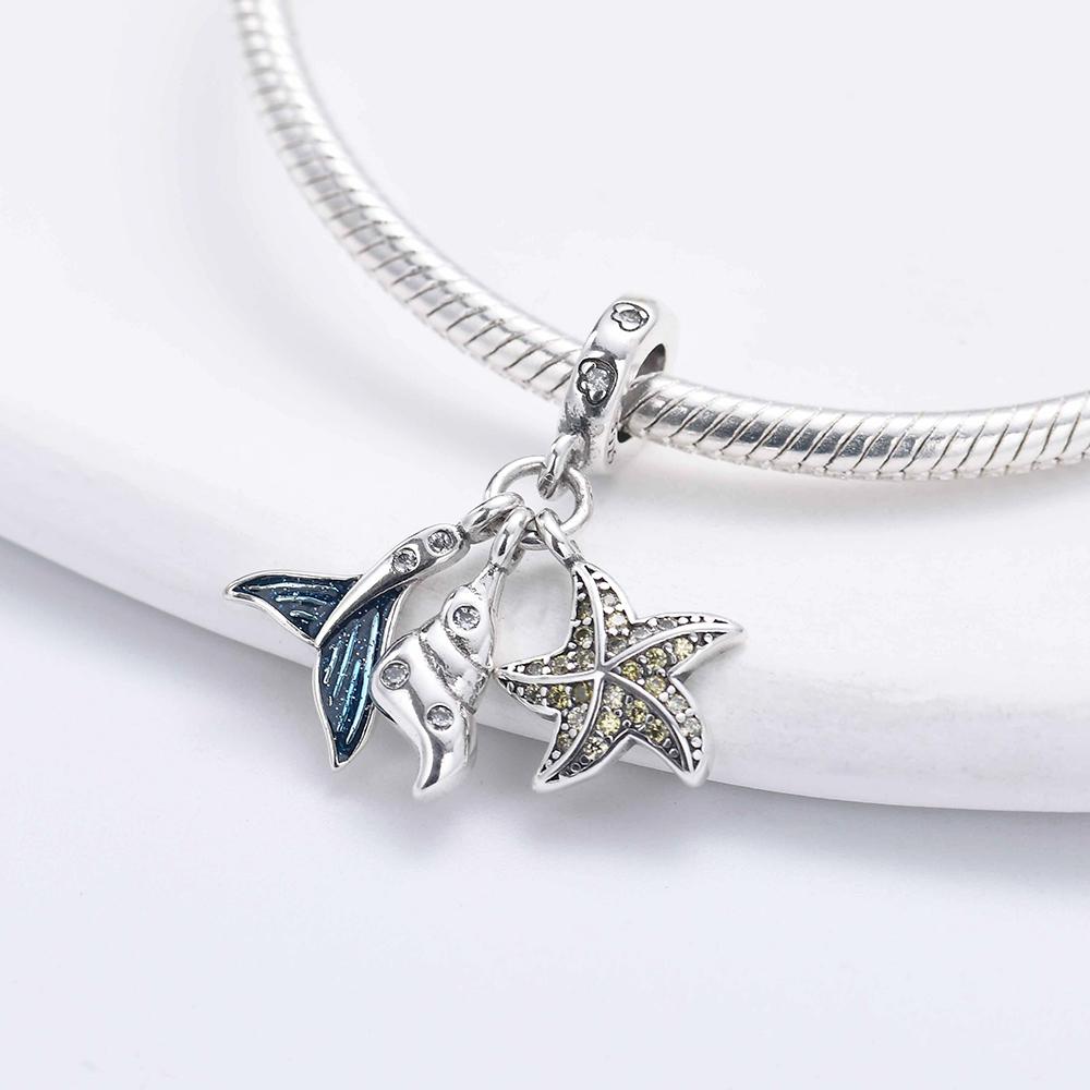 New In Spring Ocean Fish Crab Charms Copper Bead Fit Original Bracelets Pandenttrinket For Diy Jewelry Gifts