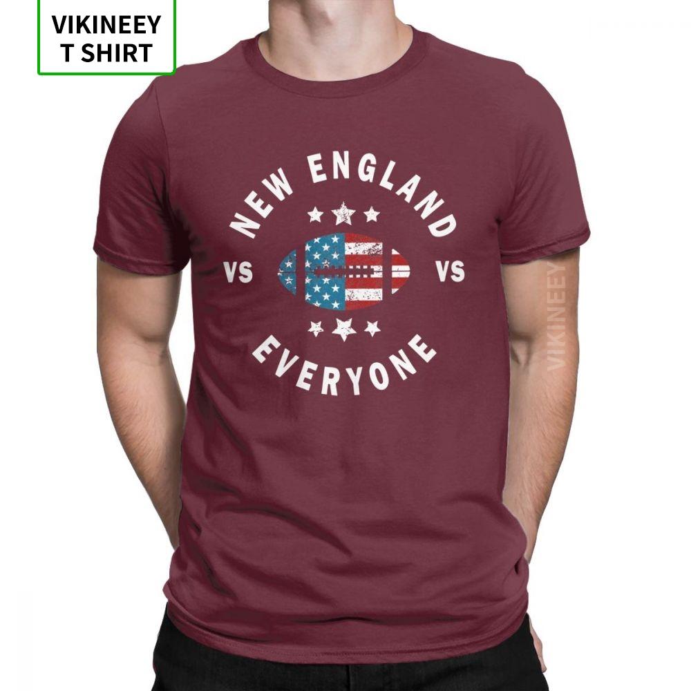 Unisexs T Shirts Funny Distressed New England Vs Everyone Amazing Fans Patriots Tees Crew Neck Clothing Cotton Summer Tshirt