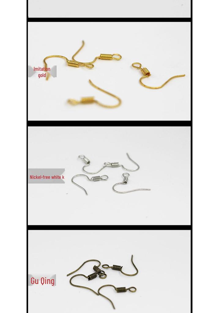 High-Quality DIY Iron Ear Hooks Without Beads - In Stock