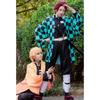Adult Kids Demon Slayer Corps Kimetsu No Yaiba Kisatsutai Kamado Tanjirou Uniform Agatsuma Zenitsu Cosplay Costume Anime Cloak