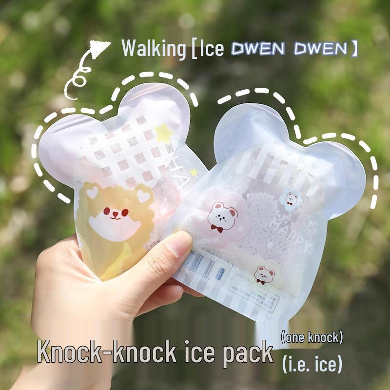 Pachet cu gheață desene animate Knock-Knock: Răcorire Portabilă, Creativă, de Unică Folosință pentru Alinare Rapidă a Căldurii