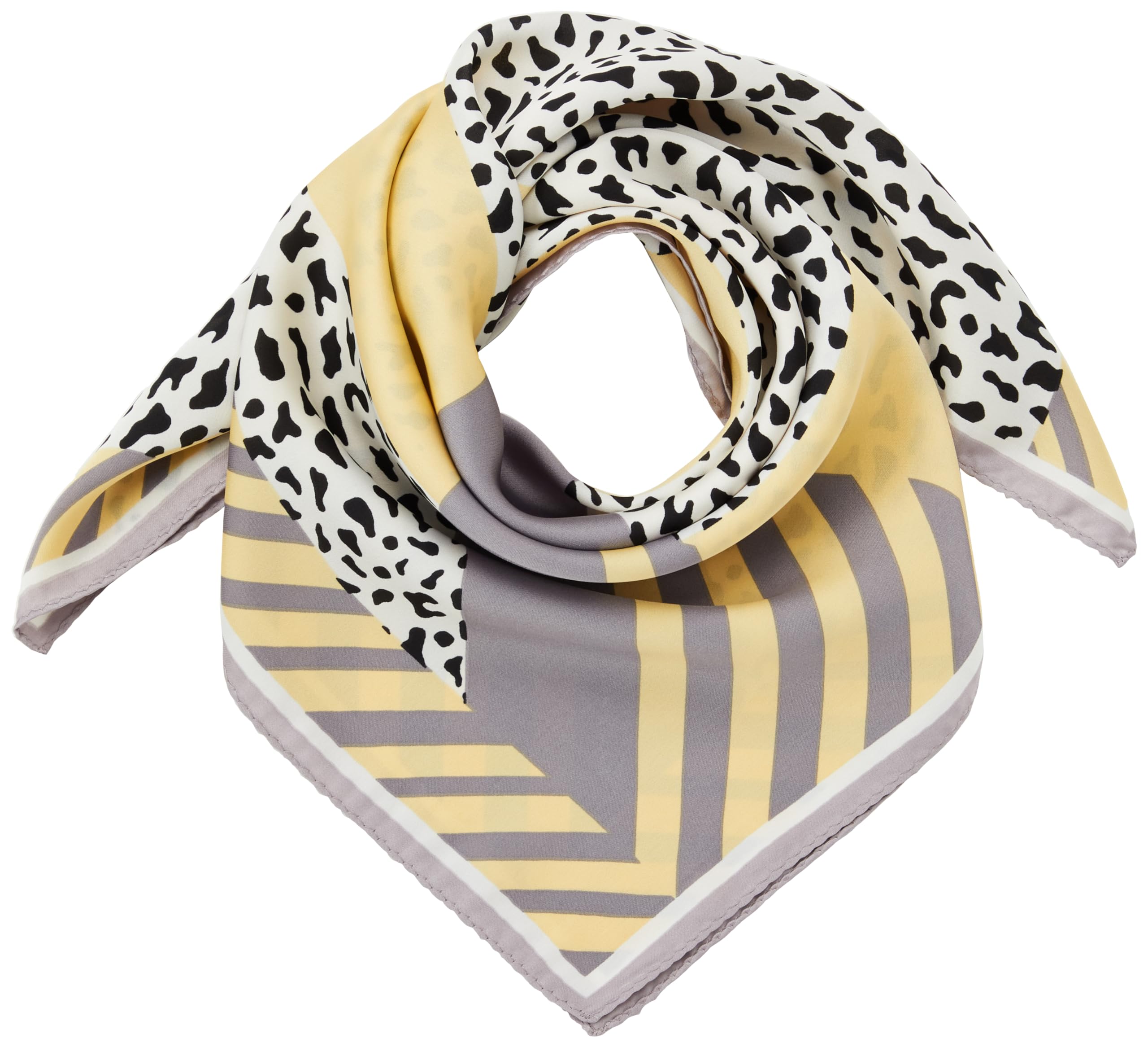 

[Kuko] Leopard x Geometric Scarf for Women 2353121520 Yellow (350)