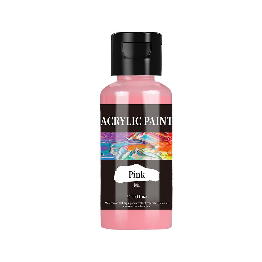 30ml 24 Colour Acrylic Paint Colors Bottled Acrylic Paint Set Paint For Fabric Clothing Painting Rich For Leather DIY Pigment
