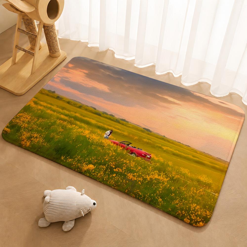 Korean TV series Melo Movie Floor Mat Floor Mat Soft Flannel Non-Slip Door Rug for Living Room