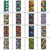 45x100cm Colorful Flower Stained Glass Film Static Cling PVC Privacy Window Film Home Living Room Office Art Decor