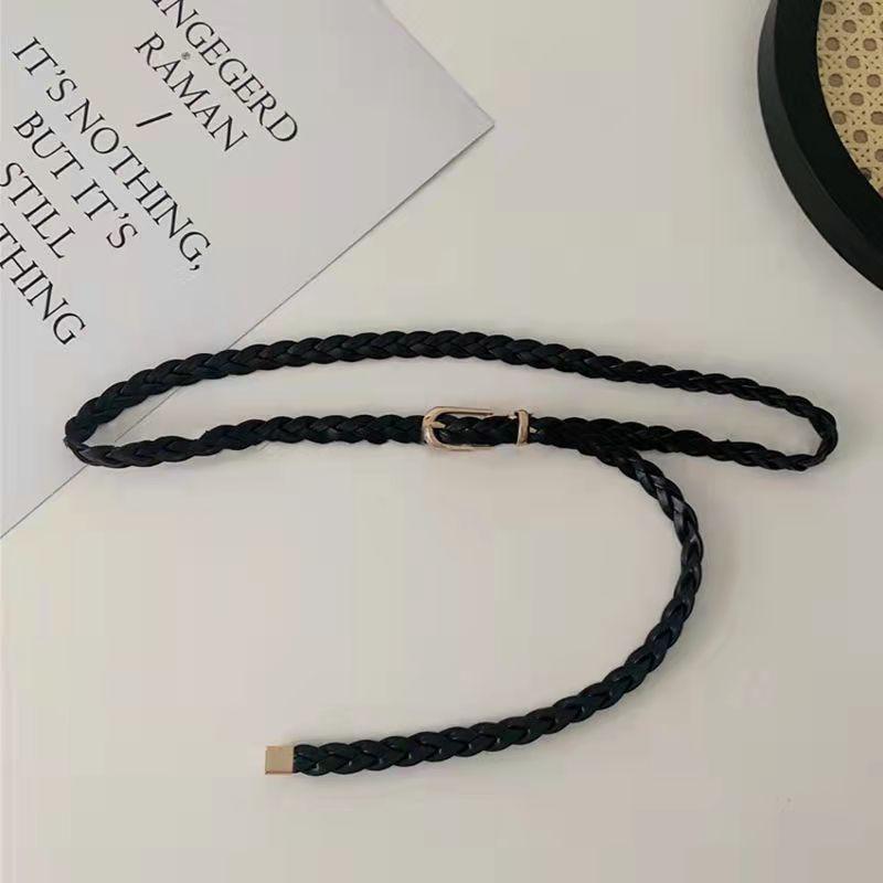 

Sleek Womens Pu Buckle Belt Stylish Addition For Dresses Sweaters And Fashion Looks чорний