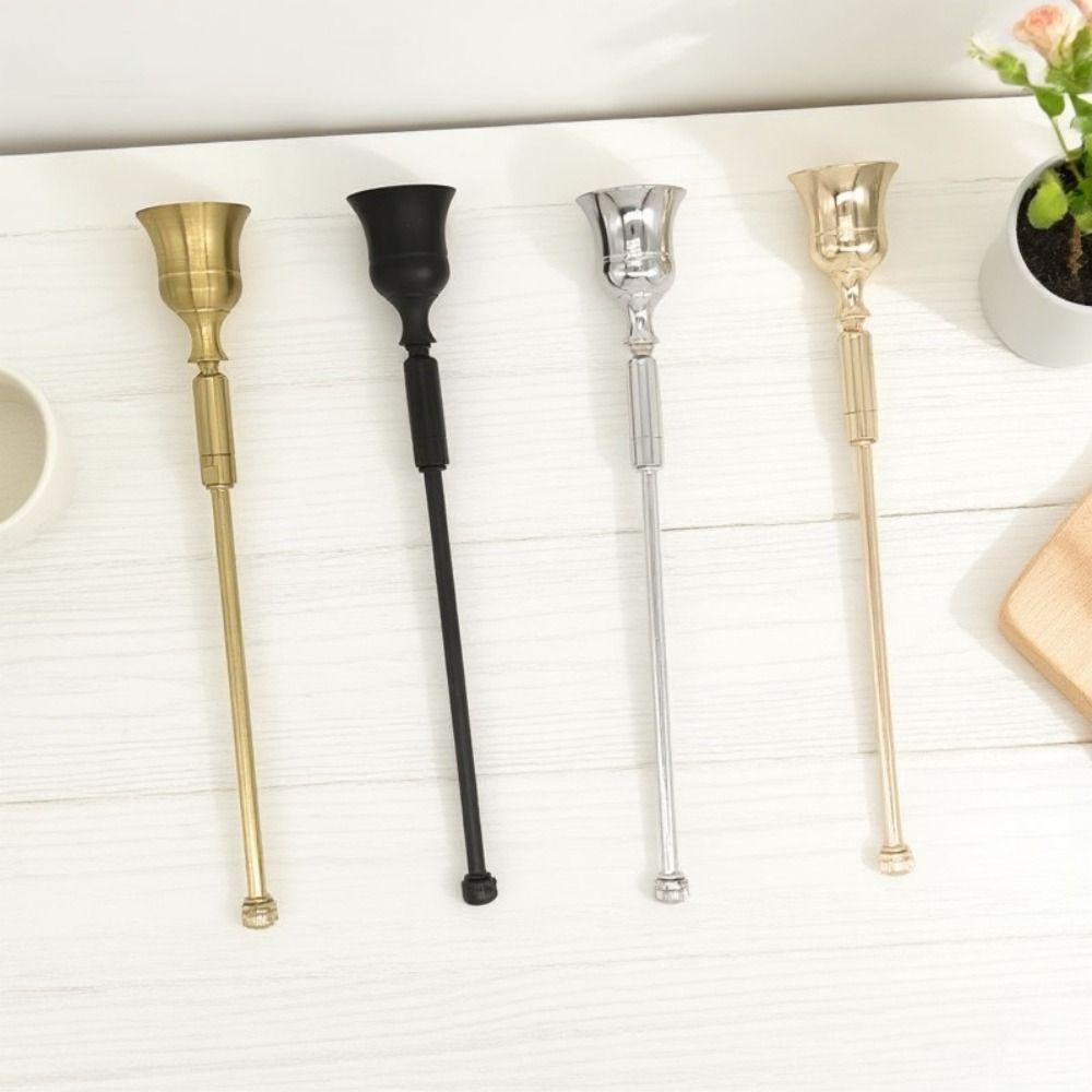Adjustable Candle Snuffer Long Handle Wick Flame Cover Decorative Candle Blower Out Living Room