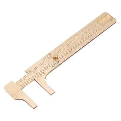 Brass Vernier Caliper Double Scale Jewelry Measuring Ruler Measurement Tool 0100mm