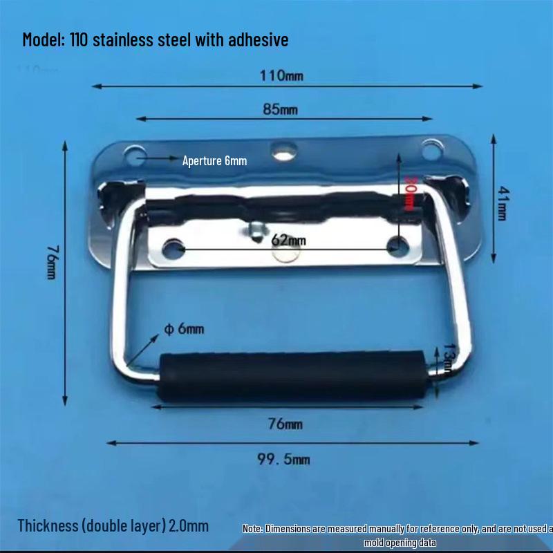 304 Nerezová ocel Odolná Skládací rukojeť pro dřevěnou krabici