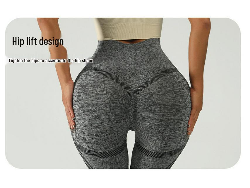 Seamless High-Waist Peach Butt Yoga Pants: Slimming, Tight, Cropped Training Outerwear