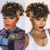 Short Kinky Curly Headband Wig Ombre Afro Curly Wig with Head Band Synthetic Scarf Wigs for Women Cosplay Hair High Temperature