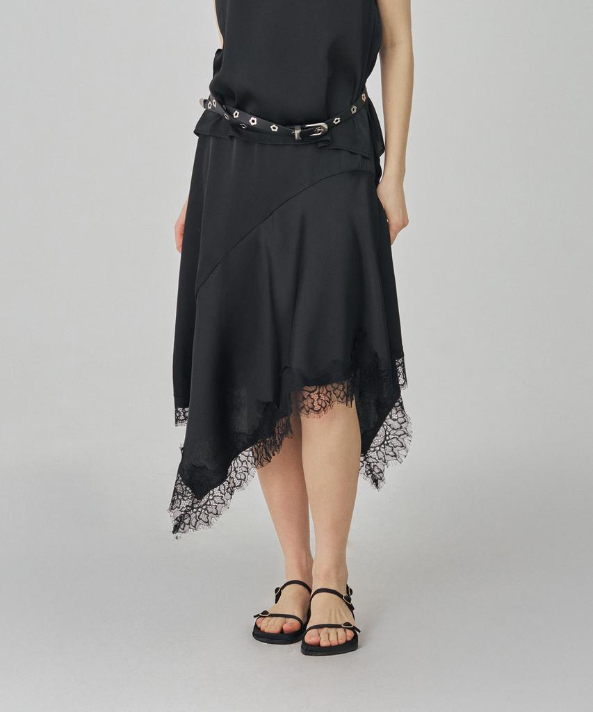 Merci And S Lace Trimmed Satin Skirt_Mc5Srf8