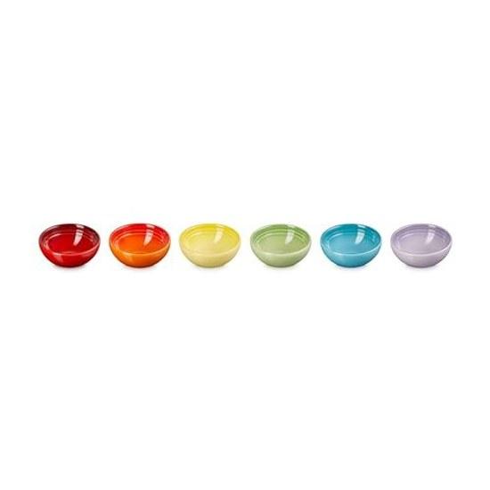 Le Creuset Mini Bowl 7cm Rainbow Heat-resistant Cold-resistant Microwave Oven Dishwasher Safe Set 6