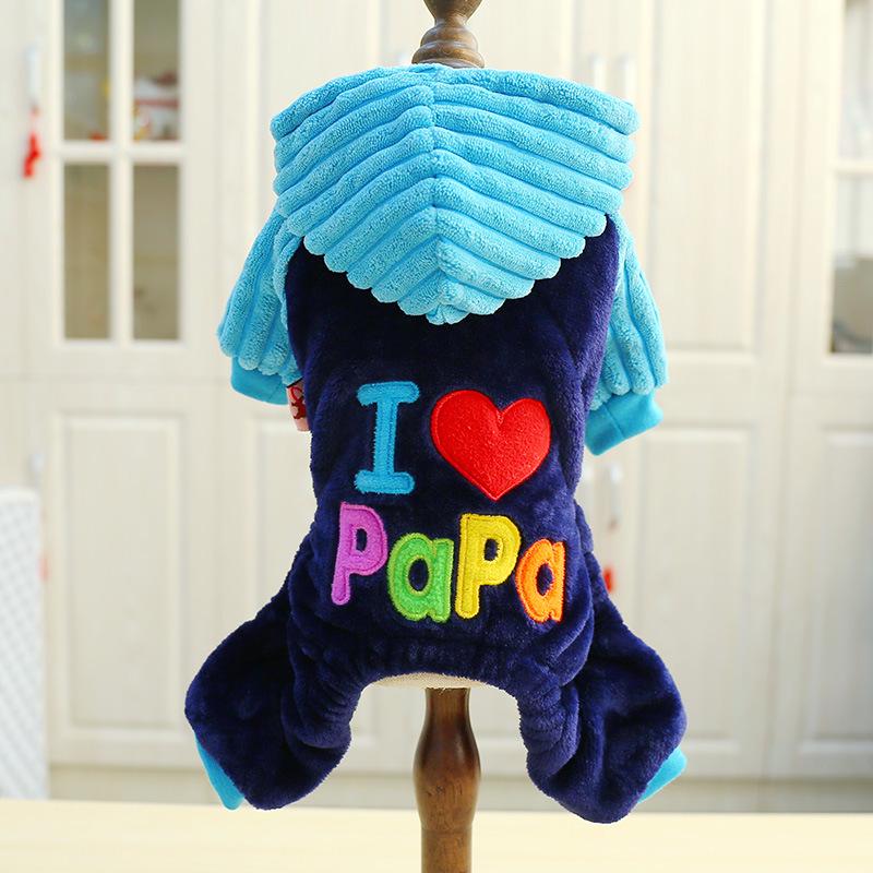 PETCIRCLE Flannel Four-Legged Dog Apparel - Cute & Cozy Autumn/Winter Outfit