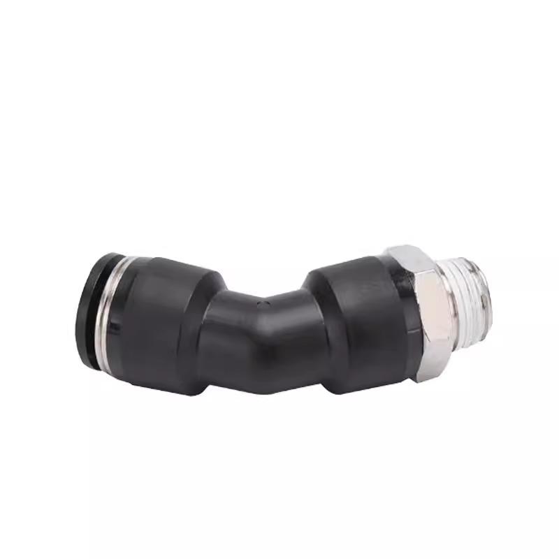 Pneumatic Quick Connect 45° Elbow Air Hose Fitting PL45-4-M5 6-01