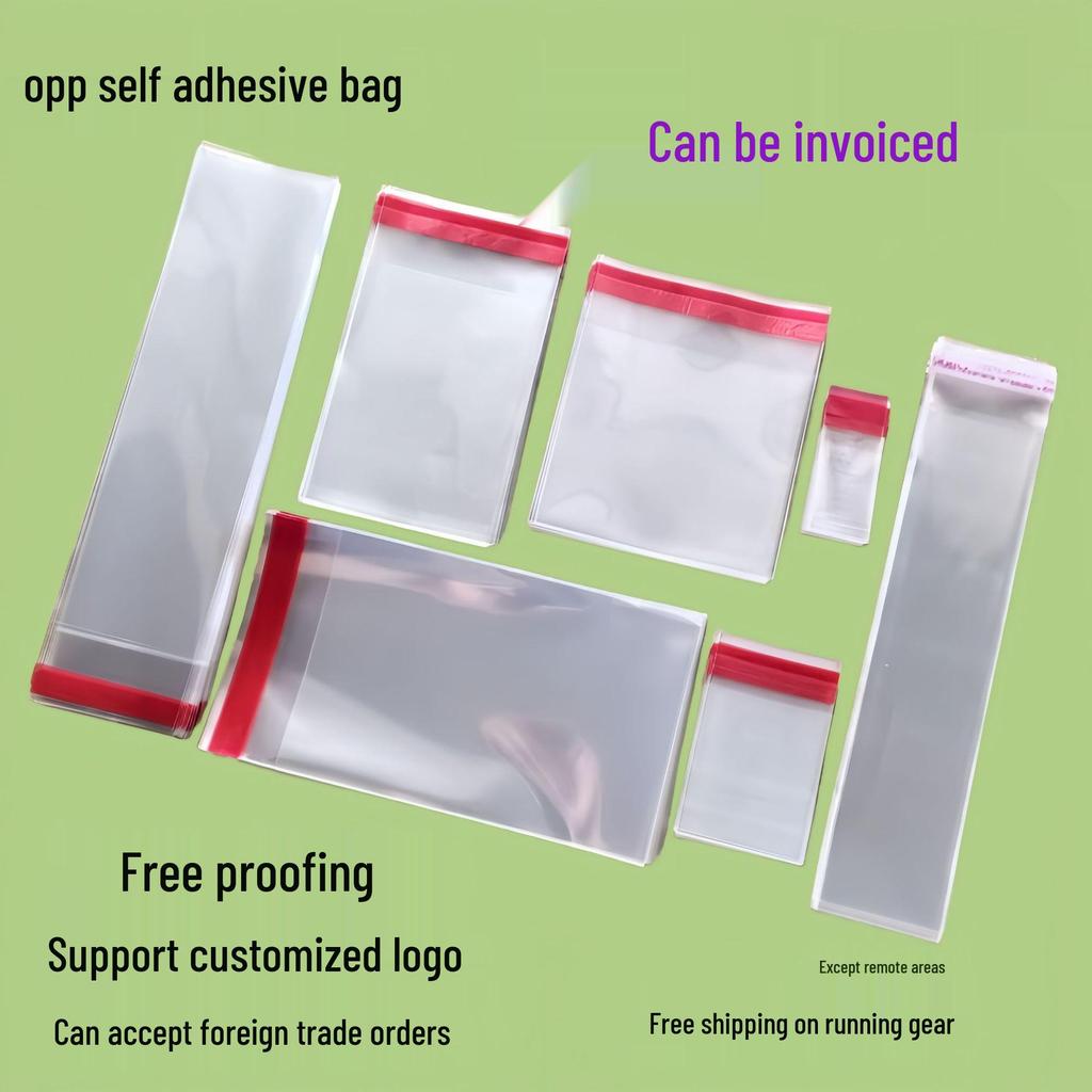 In-Stock Self-Adhesive Transparent OPP Strip Bag for Clothing, Accessories, and Jewelry Packaging