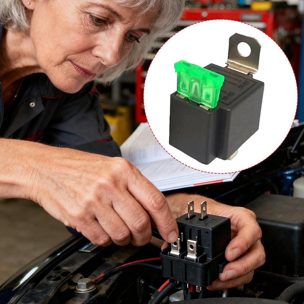 12v/24v Car Relay Waterproof Fused Socket Holder 4pin 30a Conversion Start Dc Relay For Truck Van Motorcycle Boat Accessories Battery Switches5