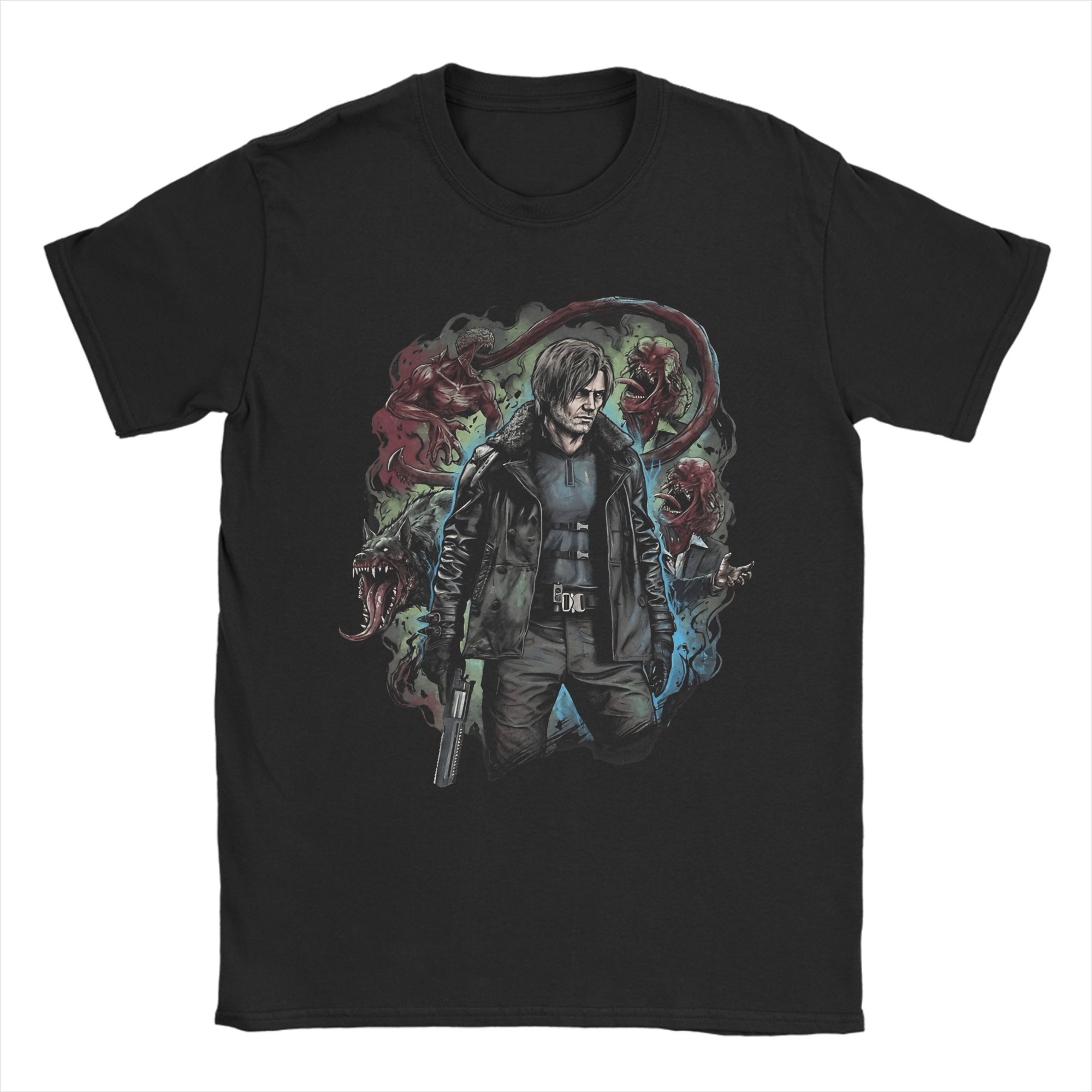 

Leon S TShirt for Men Funny Cotton Tees Round Neck Short Sleeve T Shirts Unique Tops S