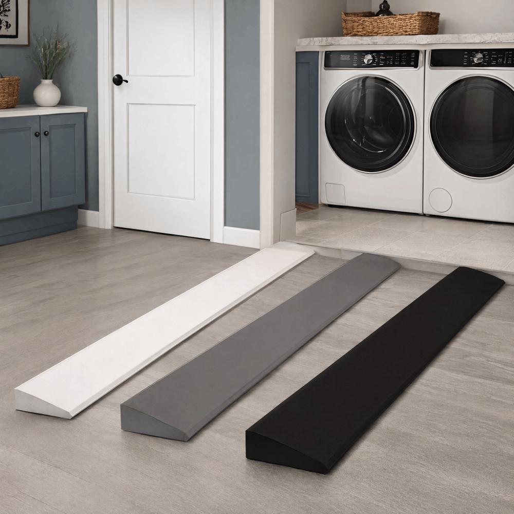 1M Self-adhesive Threshold Ramp Bendable Water Barrier Shock Resistant Door Sill Pad Robot Climbing