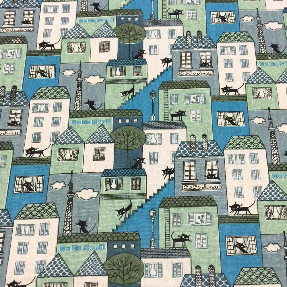

50x150cm Cute Black Cat Printed Cotton Linen Patchwork Fabric For Sewing Garment Materials DIY Handmade Cushion Quilting Clothes 50cm X 150cm синий