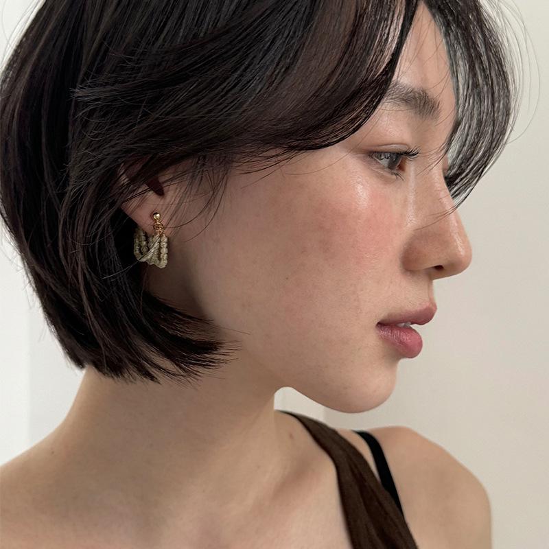Love & Nancy Sonnet 2025 Iridescent Crystal Earrings: Korean Style, High-End Spring Collection