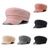 Beret Color Solid Hat Unisex Cotton Winter Knitted Flat Cap For Wear Outdoor