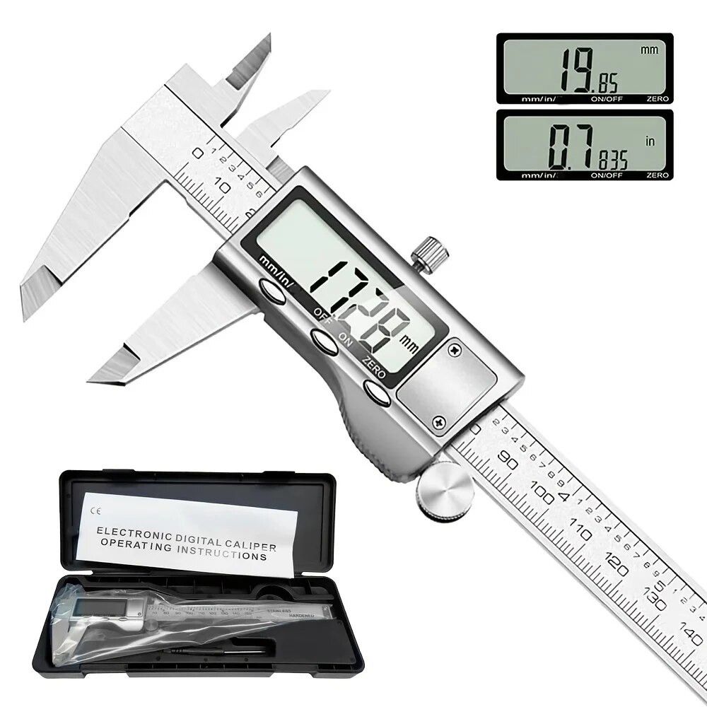 Inch Metric Vernier Caliper LCD Screen Digital Micrometer Micrometer Measurement  Engineering