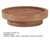 Candle Holder Tray, Round Wood Decorative Candle Plate, Rustic Tealight Pillar Candle Tray for Farmhouse, Kitchen, Coffee Table Decor