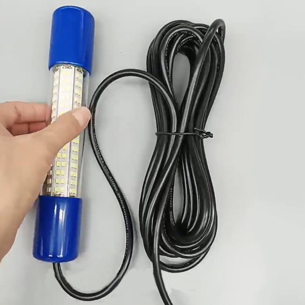 50W DC12-24V Fishing Light 1200LM Deep Drop LED Underwater Submersible Fishing Light IP68 Fish Finder Lamp Attracts Krill Light