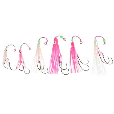 Durable Swim Portable Fishing Tackle Soft Silicone Squid Skirt Lure Saltwater Octopus Bait Hook