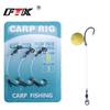 3pcs European-Style Carp Fishing Hooks With Bent Shank Anti-Weed Design High-Carbon Steel Rubber Bead Float Rig
