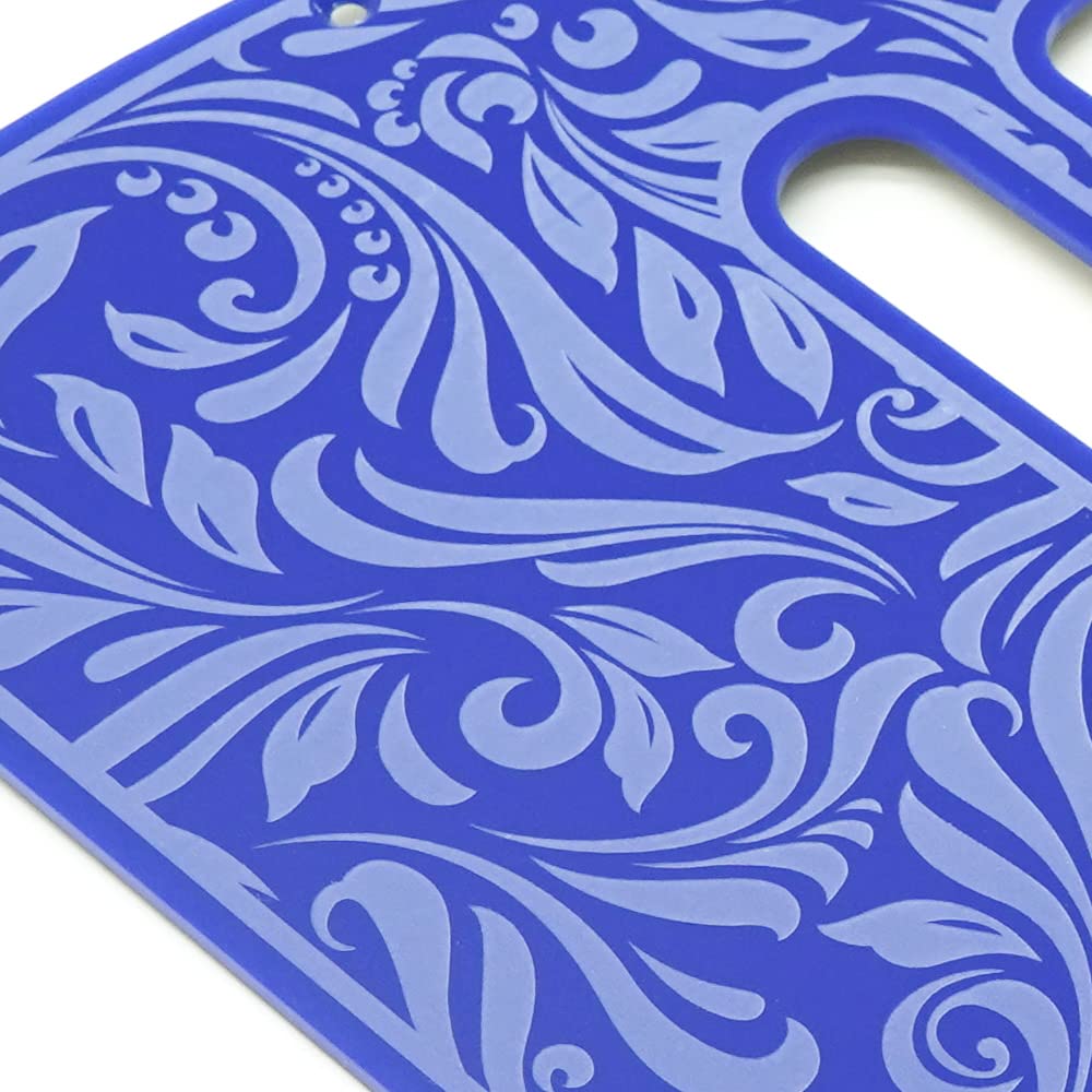 SCORELAY PICKS Telecaster Pickguard Blue [Floral Engraving]