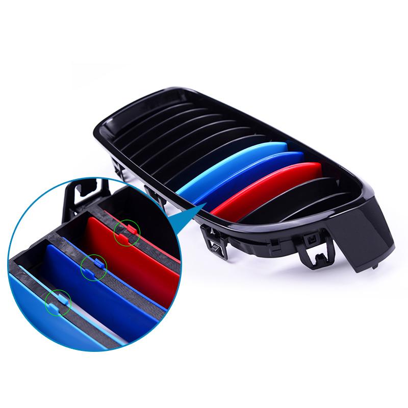 3st M Färg ABS Grillgaller Njurremsskydd för BMW X5/X6 2014-2016