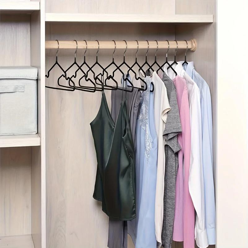 Non-Slip Coated Metal Suit Coat Hangers Heavy Duty Clothes Hangers Metal Shirt Jacket Hanger with Round Notches for Dress