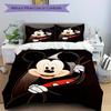 3pcs Happy Mickey Design Quilt Cover Set, Soft and Cozy Bedroom, Guest Room and Dorm Decorative Bedding 3-Piece Set 1 Quilt Cover + 2 Pillow