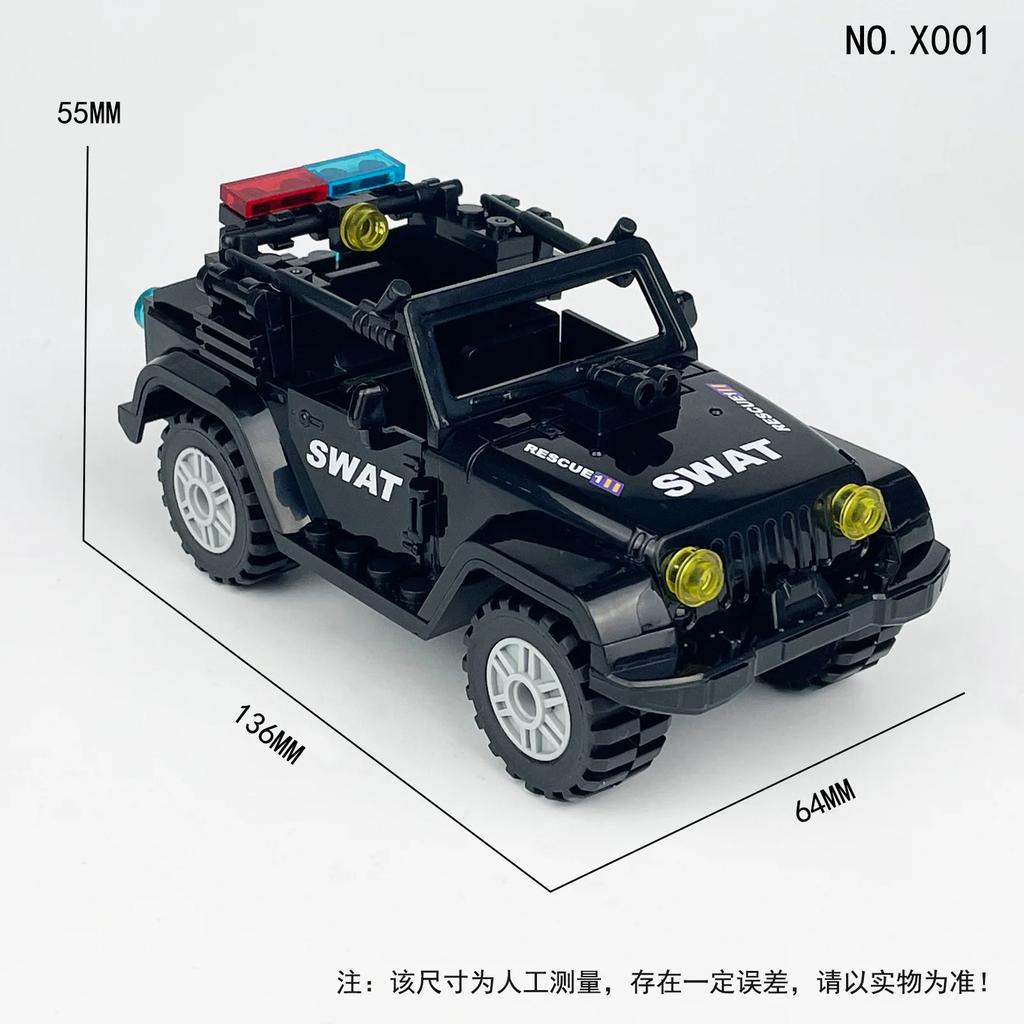 WW2 Military Humvee Jeep 2 Modes Armored Vehicle Army Car Building Blocks Bricks Classic Model Figure Moc Toys Boys Kids Gift
